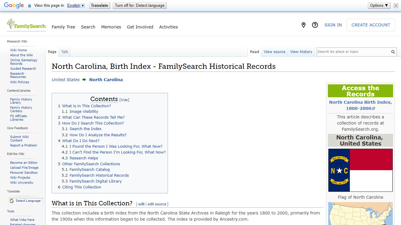 North Carolina, Birth Index - FamilySearch Historical Records